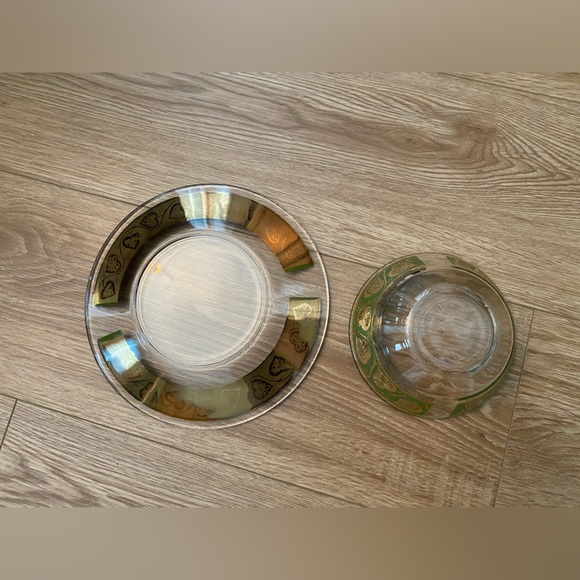 MCM Green & Gold Ivy Leaf Bowl & Plate - Picture 6 of 10